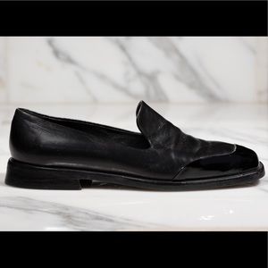 Vintage Joan & David Black Leather Loafers